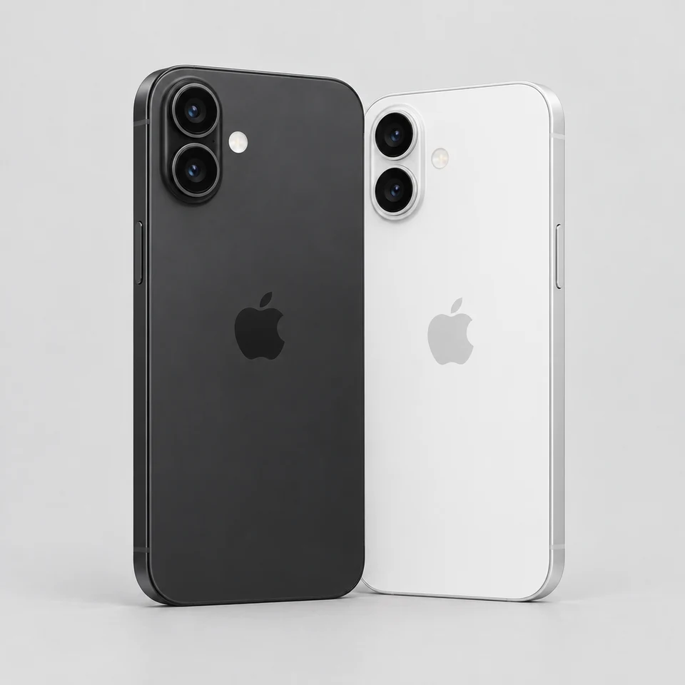 iPhone 16 nas cores preto e branco