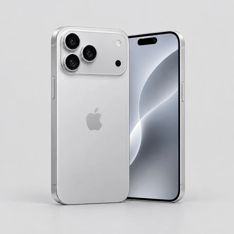 iPhone 18 Pro Max Silver, imagem ilustrativa